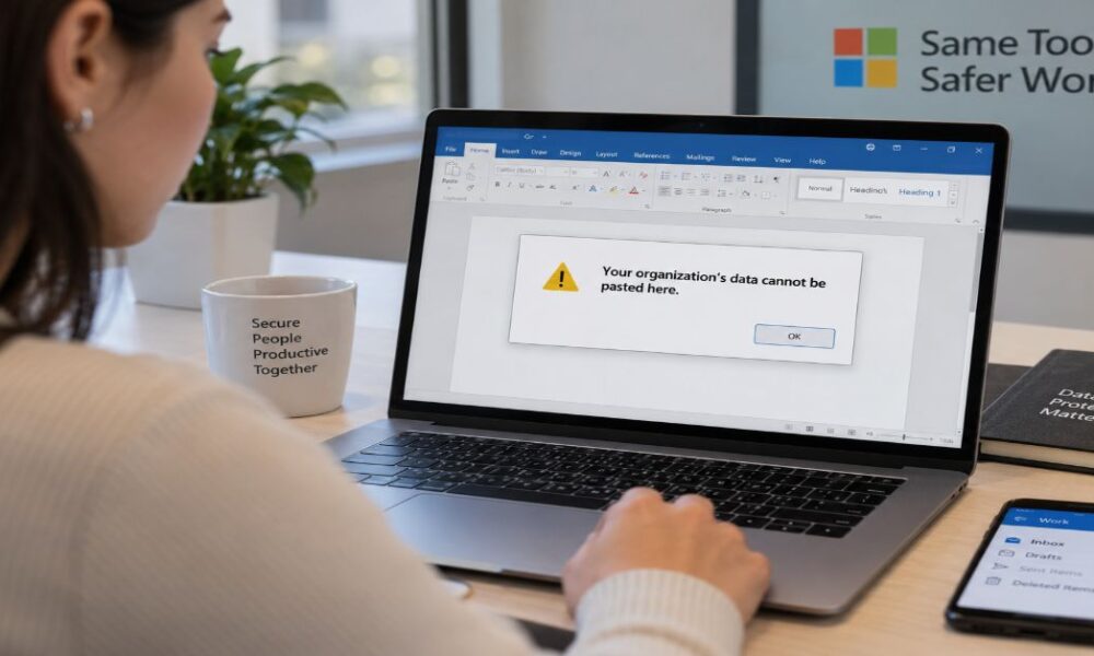 Your Organization’s Data Cannot Be Pasted Here